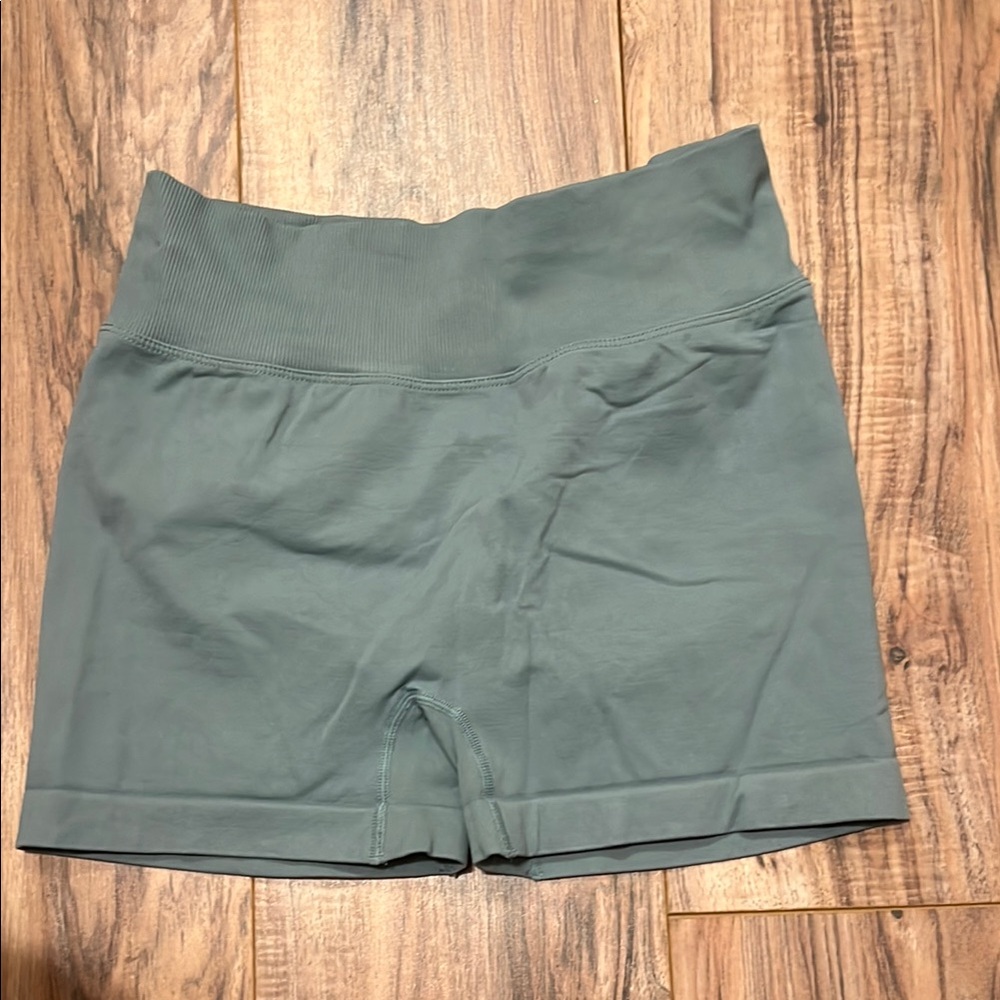 Women's High-Waisted Green Shorts